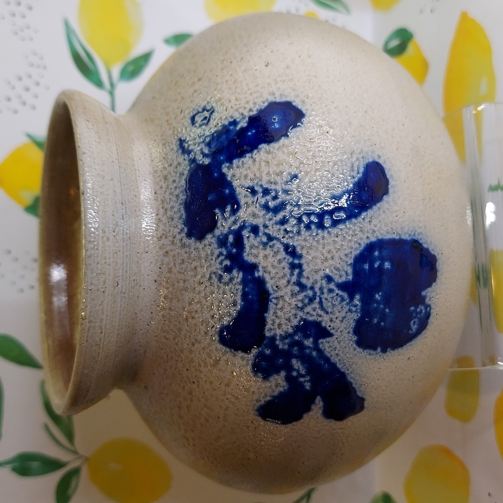 Salt Glaze Collectable Jugtown Jardiniere Crock Cobalt Blue